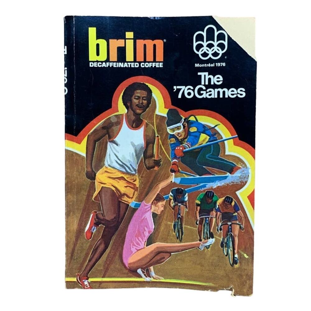 Vintage 1976 Brim Decaffeinated Coffee Montreal Olympic Games Event Booklet
